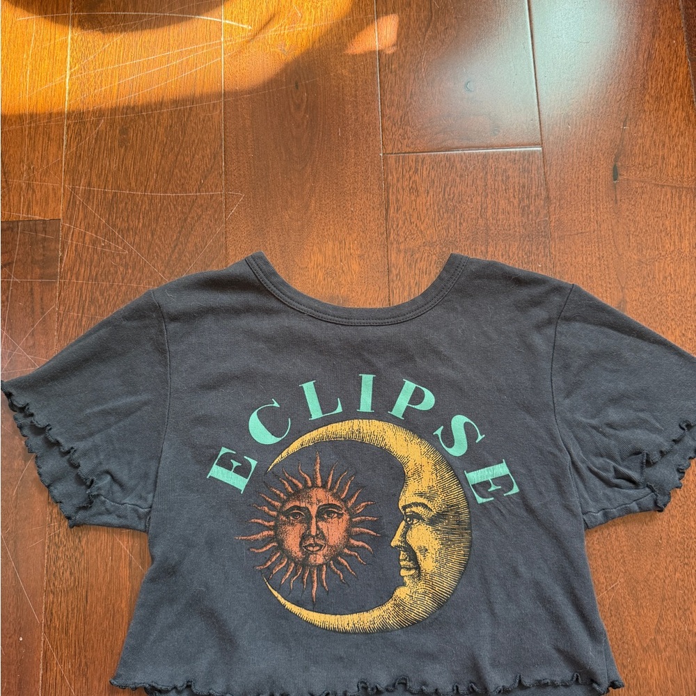 Urban Outfitters Black Eclipse Crop Top